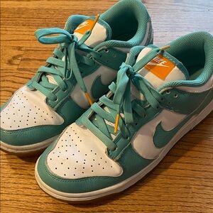 Woman’s Nike Dunk Low Teal Zeal